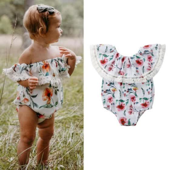 infant off the shoulder romper