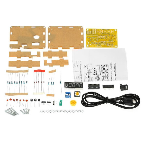 New 1Hz-50MHz Crystal Oscillator Tester Frequency Counter DIY Kits Meter w//Case