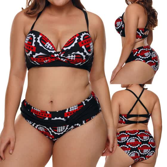 plus size american flag bikini