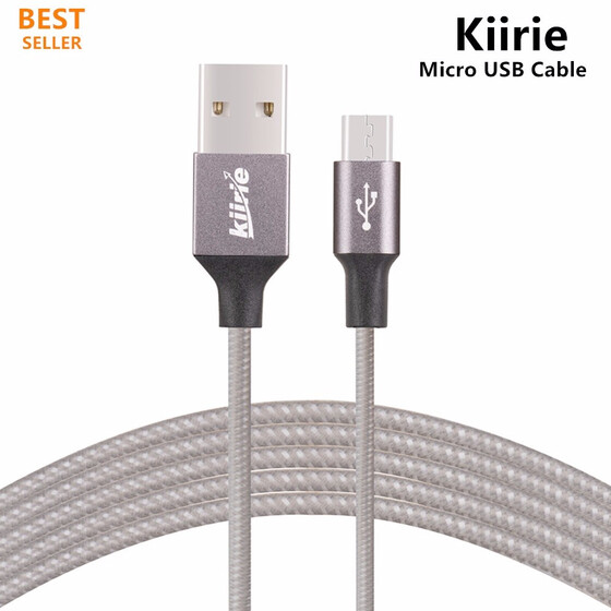  Kiirie Micro USB-кабель, 1 пакет Высокоскоростной USB 2.0 Нейлон Плетеный зарядный шнур для Micro USB Charged Device 