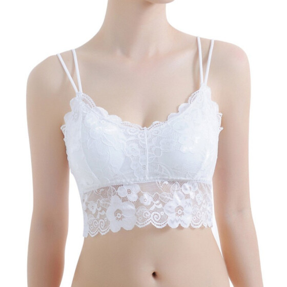 Fashion Floral Lace Strapless Wrapped Chest Full Cup Female Underwear Bras