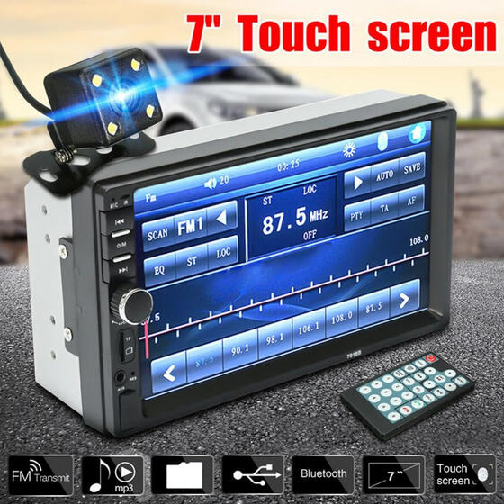 7/'/' 2Din Touch Screen Car MP5 Player Bluetooth Stereo FM Radio HD Rear Camera