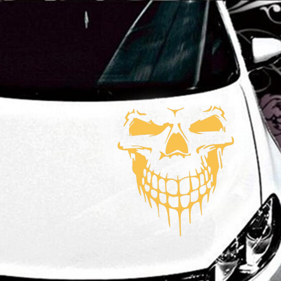 Reflective Skull Car Stickers Styling Removable Waterproof Sticker Decoration