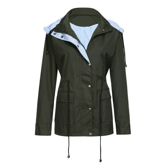 women's trench coat with hood waterproof