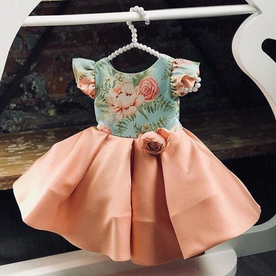 Baby dresses formal flower tutu kid party bridesmaid wedding girl princess dress