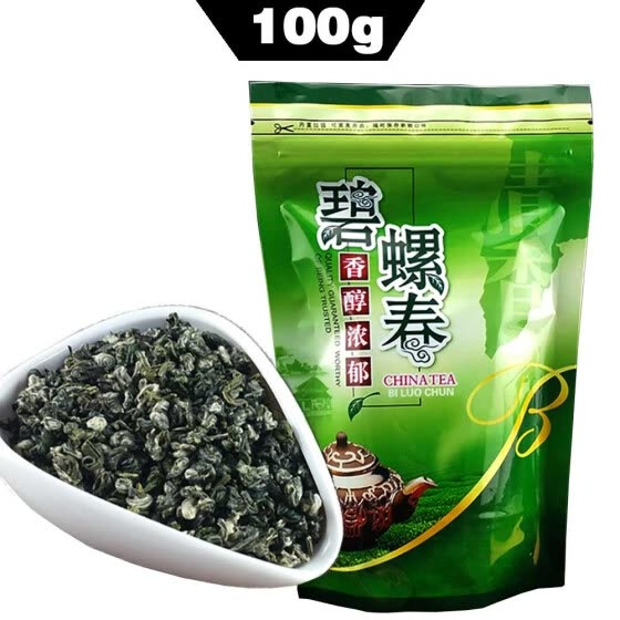 Top Grade Spring Biluochun Chinese Tea Green Tea Fresh Bi Luo Chun Organic Food For Weight Loss Bag Packaging 100g chinese beat g