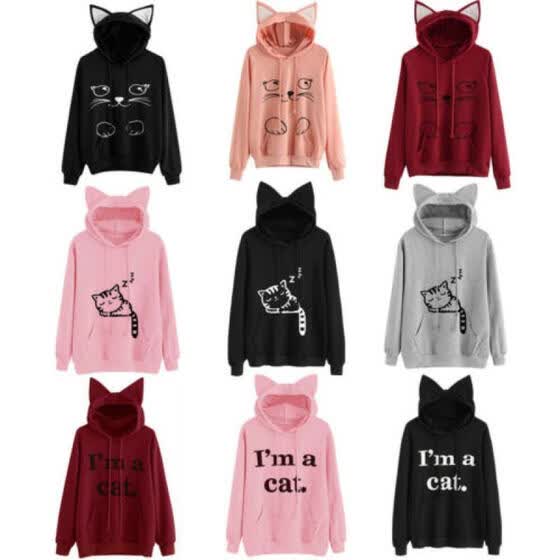 Cat ear hoodie australia Clearance
