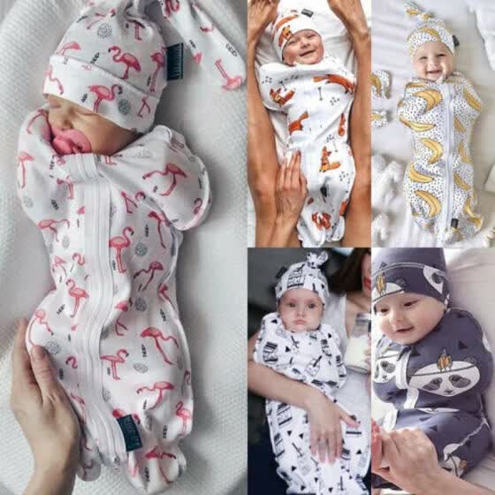 baby swaddle with zipper