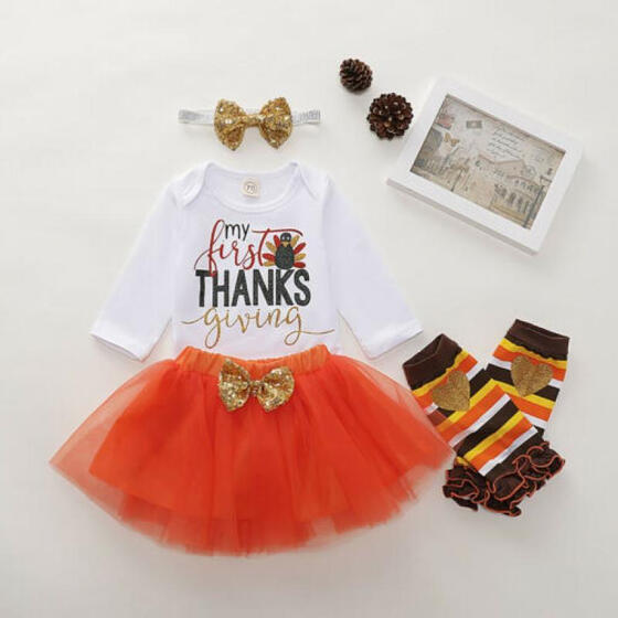 USA Newborn Baby Girls My First 4th of July Romper+Tutu Shorts Pant 3Pcs Outfits