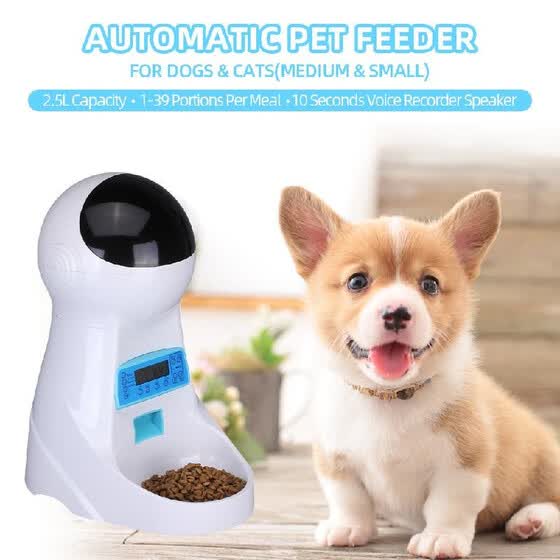 Shop Automatic Pet Feeder Food Dispenser With Voice Record Remind