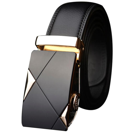 NEW Men/'s Boy/'s Genuine Leather Automatic Casual Dress WaistBand Strap Belt
