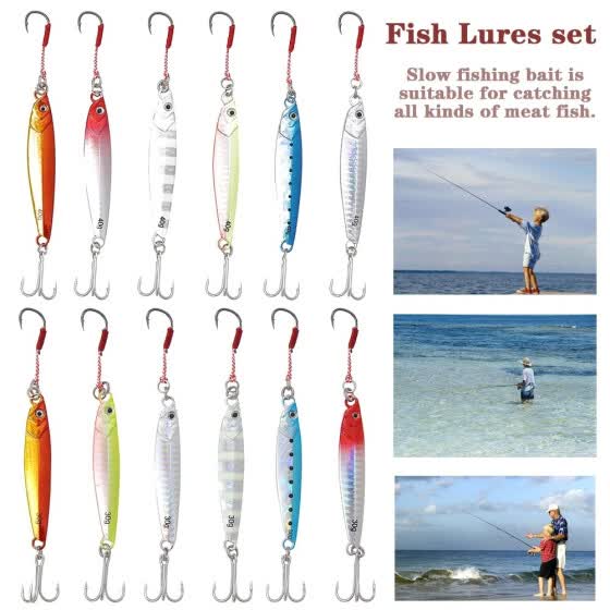 Shop 12pcs Set Fishing Lures Bass Crankbaits Baits Tackle Minnow