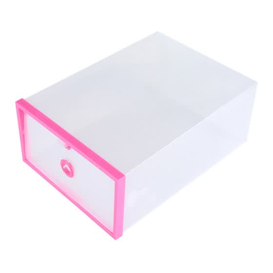 Shop 2 Pcs Transparent Foldable Plastic Drawer Shoe Case Storage