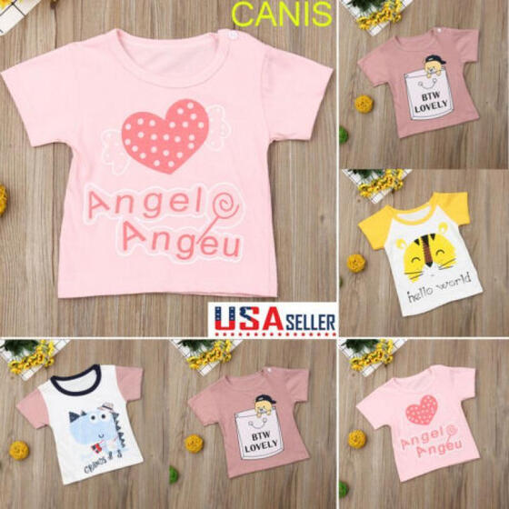 Love Pink Toddler Short-Sleeve Tee for Boy Girl Infant Kids T-Shirt On Newborn 6-18 Months