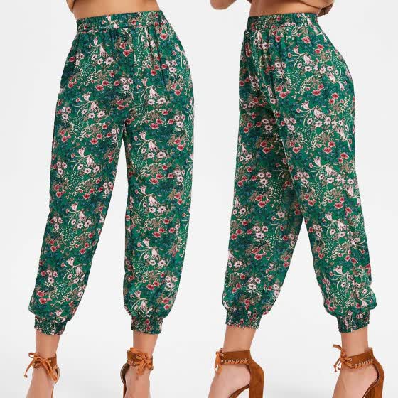 floral joggers womens