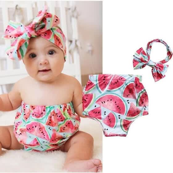 watermelon baby headband