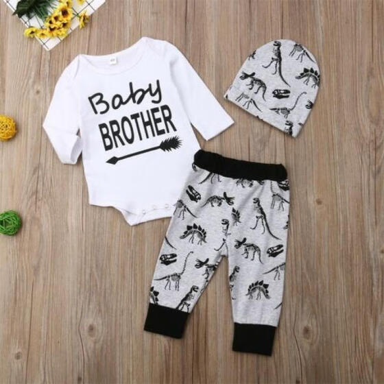 Fashion Casual Newborn Toddler Kids Baby Boys Clothes Letter Jumpsuit Romper New
