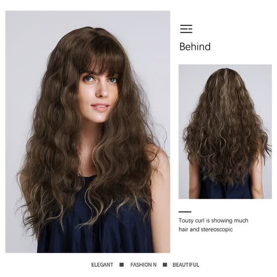 Shop Follure Stylish Lady With Thin Bangs And Brown Highlights