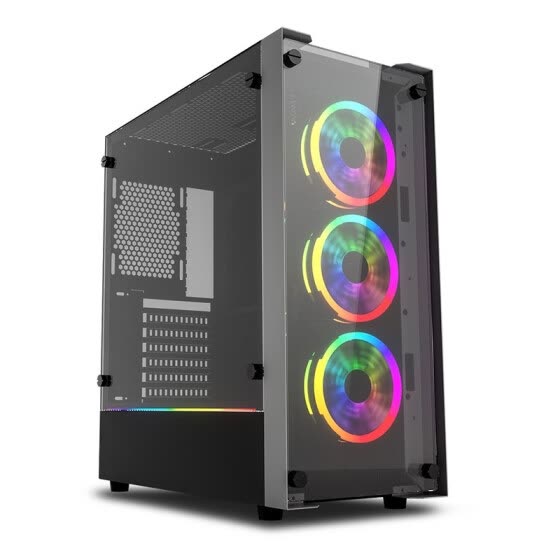 darkFlash Skywalker ATX Mid Tower Gaming Case with 2 Side Tempered Glass Panel W/ 3pcs DR12 PRO Addressable RGB LED Case Fan Pre-Installed