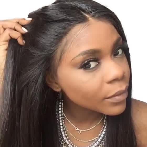 Shop 360 Lace Frontal Wig Pre Plucked With Baby Hair Straight Lace