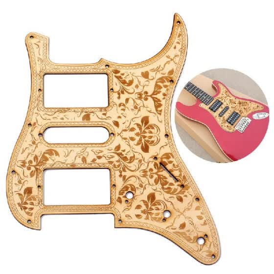 Golpeador de guitarra de madera HSH Maple Wood con patrón