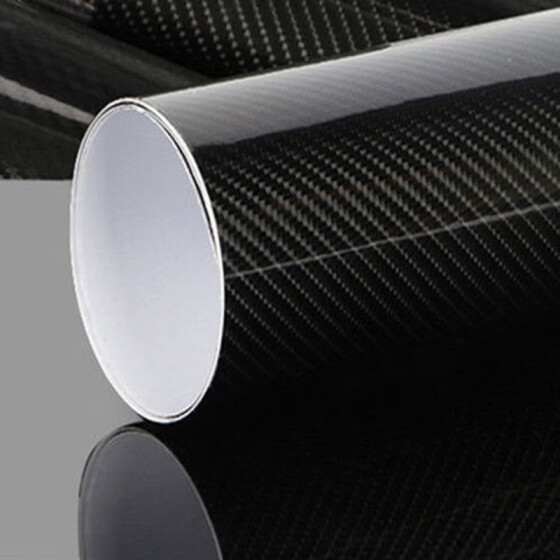*7D Premium High Gloss Silver Carbon Fiber Vinyl Wrap Bubble Free Air Release 6D