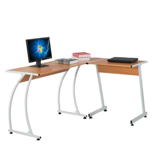 Shop Office Desk L Shape Corner Computer Pc Table Workstation 3