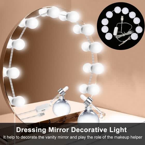 Hollywood Style Led Vanity Mirror Lights 10 Bulbs Kit Vanity Mirror Lights 10 Led Bulbs Kit