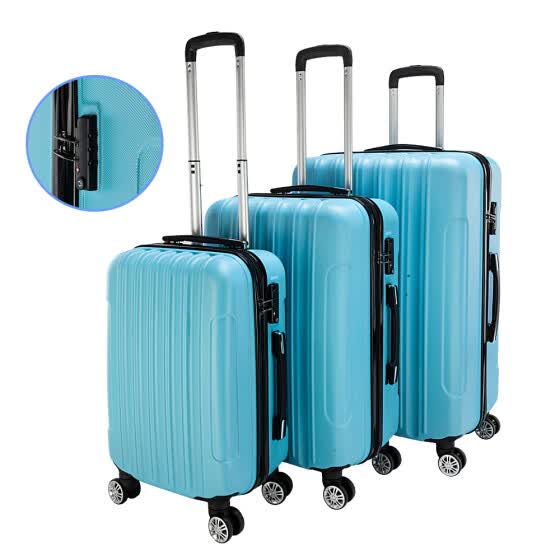 set of 3 hard shell suitcases