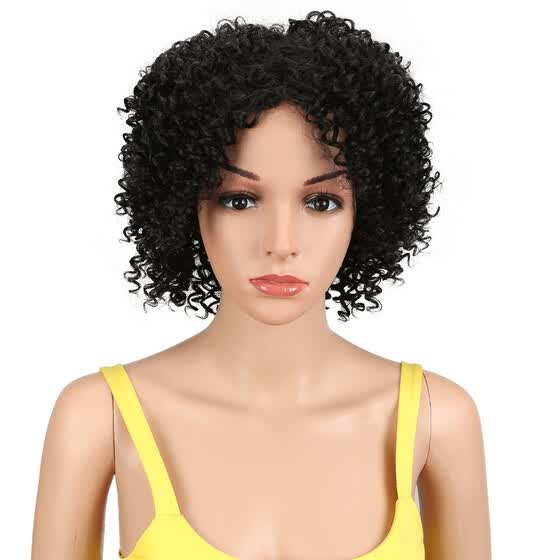 Shop Noble Wigs Kanekalon 12 Inch Short Wig Kinky Curly Synthetic