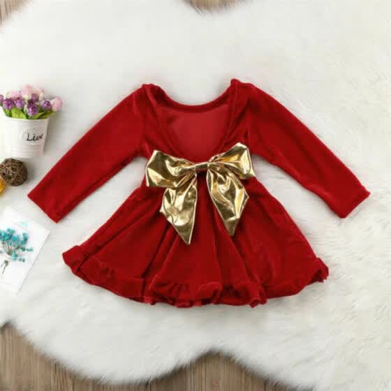 baby girl christmas dress long sleeve