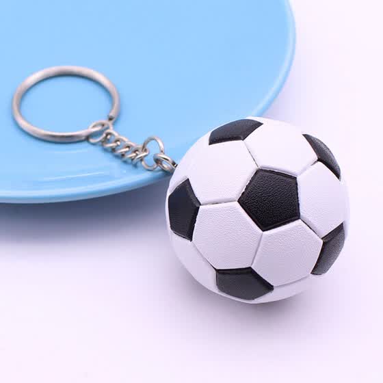 Soccer Fans Ball Pendant Soccer Keychain Jewelry Decoration Football Keyring SU