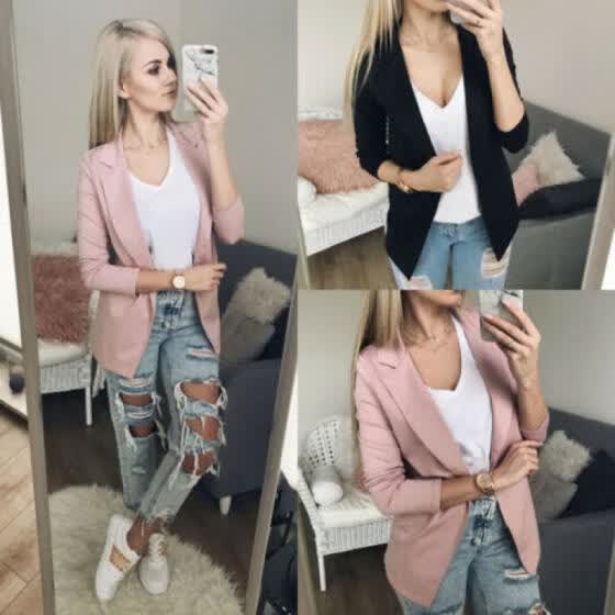 slim long sleeve jacket