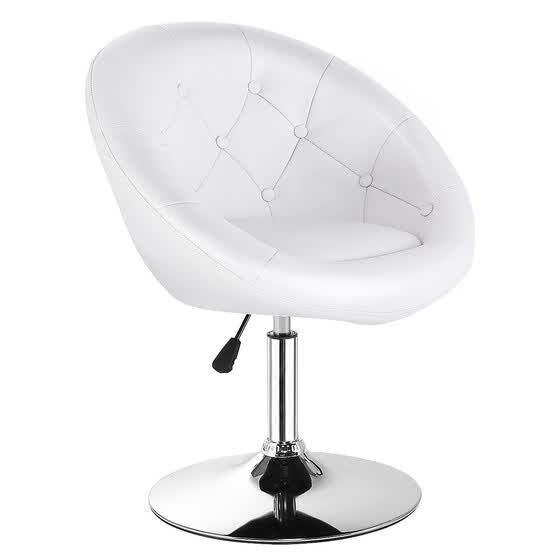 1pc Adjule Modern Swivel Round Tufted Back Accent Chair Round Tufted Back Accent Chair
