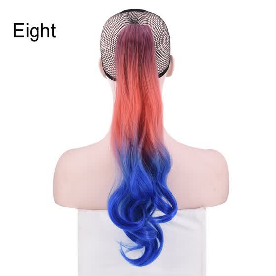 Shop Gobestart Woman Seven Tone Synthetic Long Wavy Hair Ponytail