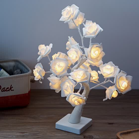 Shop Yah Table Lamp Night Lights 14 4ft Desk Light Flower Rose