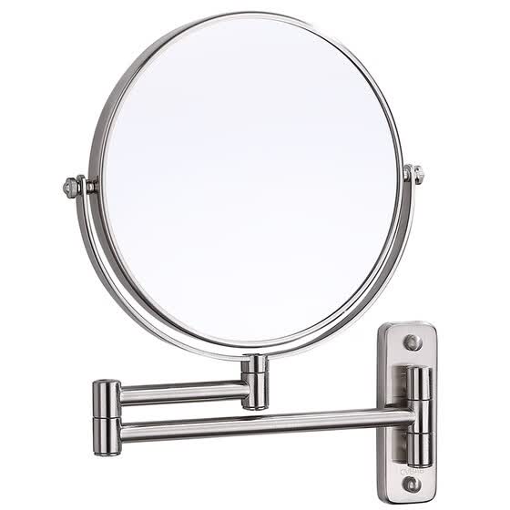 Cvbab Makeup Mirror Bathroom Wall Mounted Telescopic Folding Makeup Mirror Bathroom Wall Mounted