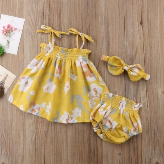newborn baby girl yellow outfit