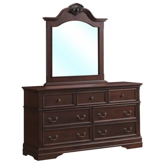 Shop 7 Drawers Luxury Chest Dresser Mirror Storage Set Online From