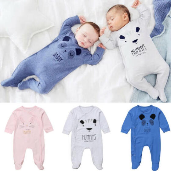 Newborn Toddler Kid Baby Girl Cotton Romper Jumpsuit Bodysuit Outfit Clothes US