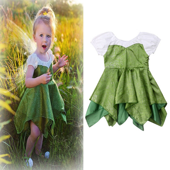 EG/_ Toddler Dress Baby Girl Plaid Ruffled Sleeveless Outfits Princess Clothes Co