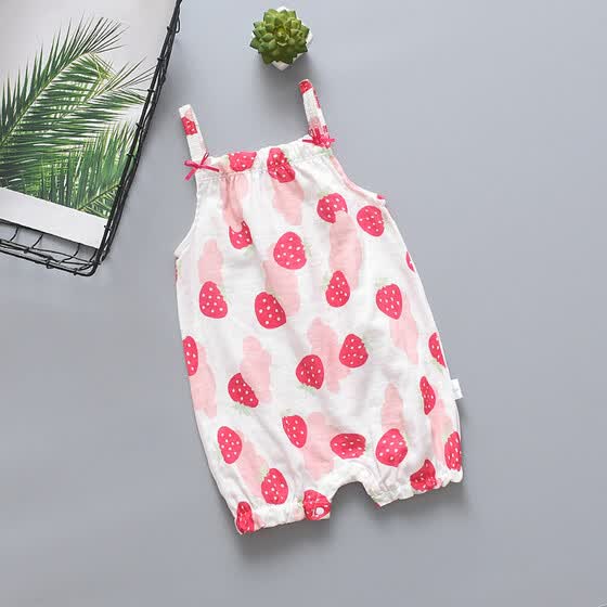 strawberry romper baby
