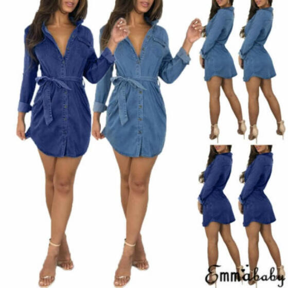ladies blue jean dress