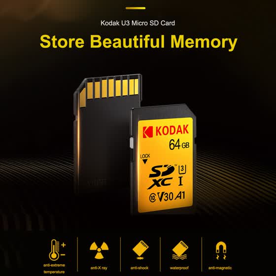 Shop Kodak U3 Sd Card 256gb Memory Card Uhs I High Speed V30 Sdxc