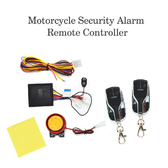 Car Anti-Theft Alarm 12V Waterproof Smart Motorcycle Burglar Security Alarm System with Remote Control and Shock Sensor