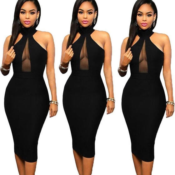 USA Women Long Sleeve pencil Bandage Body con Party Evening Cocktail mini Dress