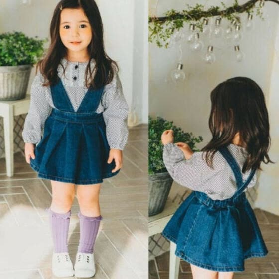 baby girl jean overall dress