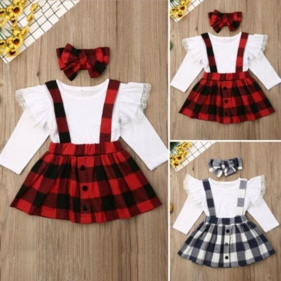 plaid outfit for baby girl