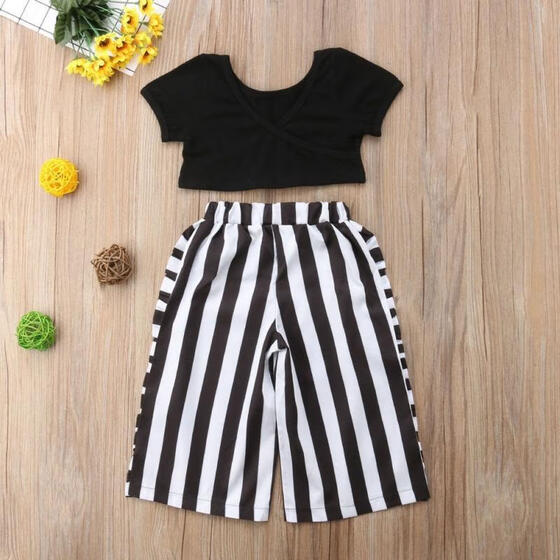 Toddler Kids Baby Girls T-shirt Tops+Pants Summer Casual Outfit Clothes 2PCS Set