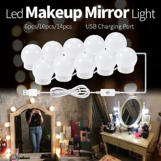 Shop Led Vanity Mirror Lights Kit With 14 Dimmable Light Bulbs For